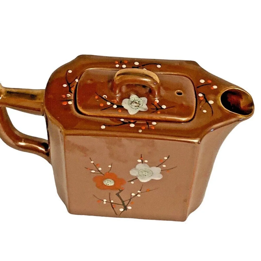 Japanese Tea Set TT Vintage‎ Hand Painted Tea Set with Tray Floral Pattern